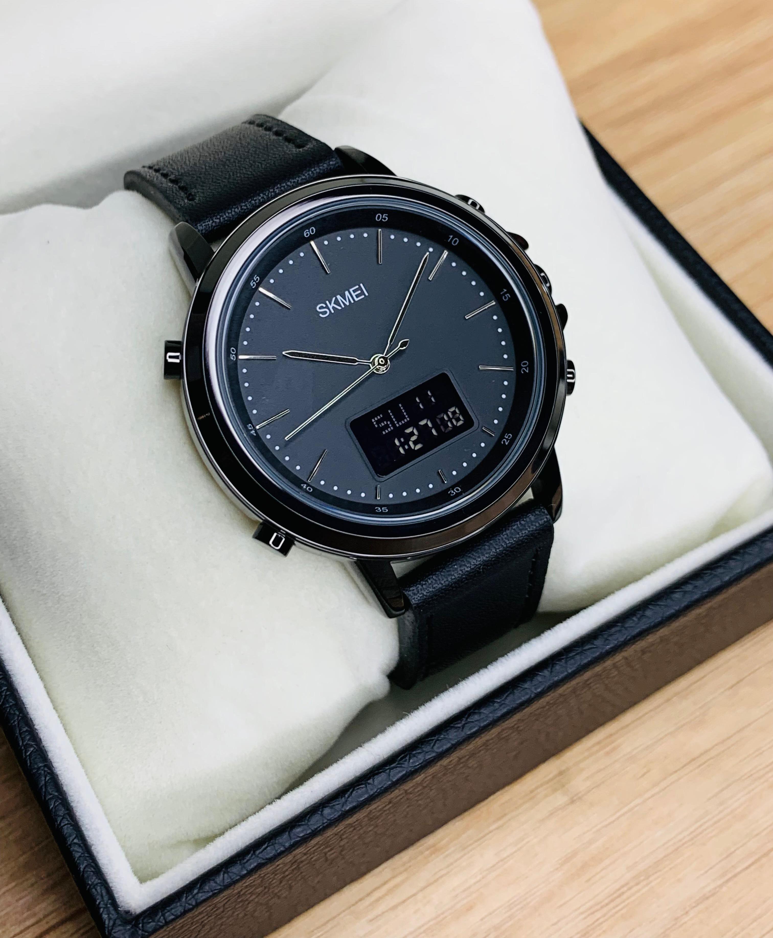 SKMEI WATCH FOR MEN'S BRANDED WATCH DUAL TIME  STRAP