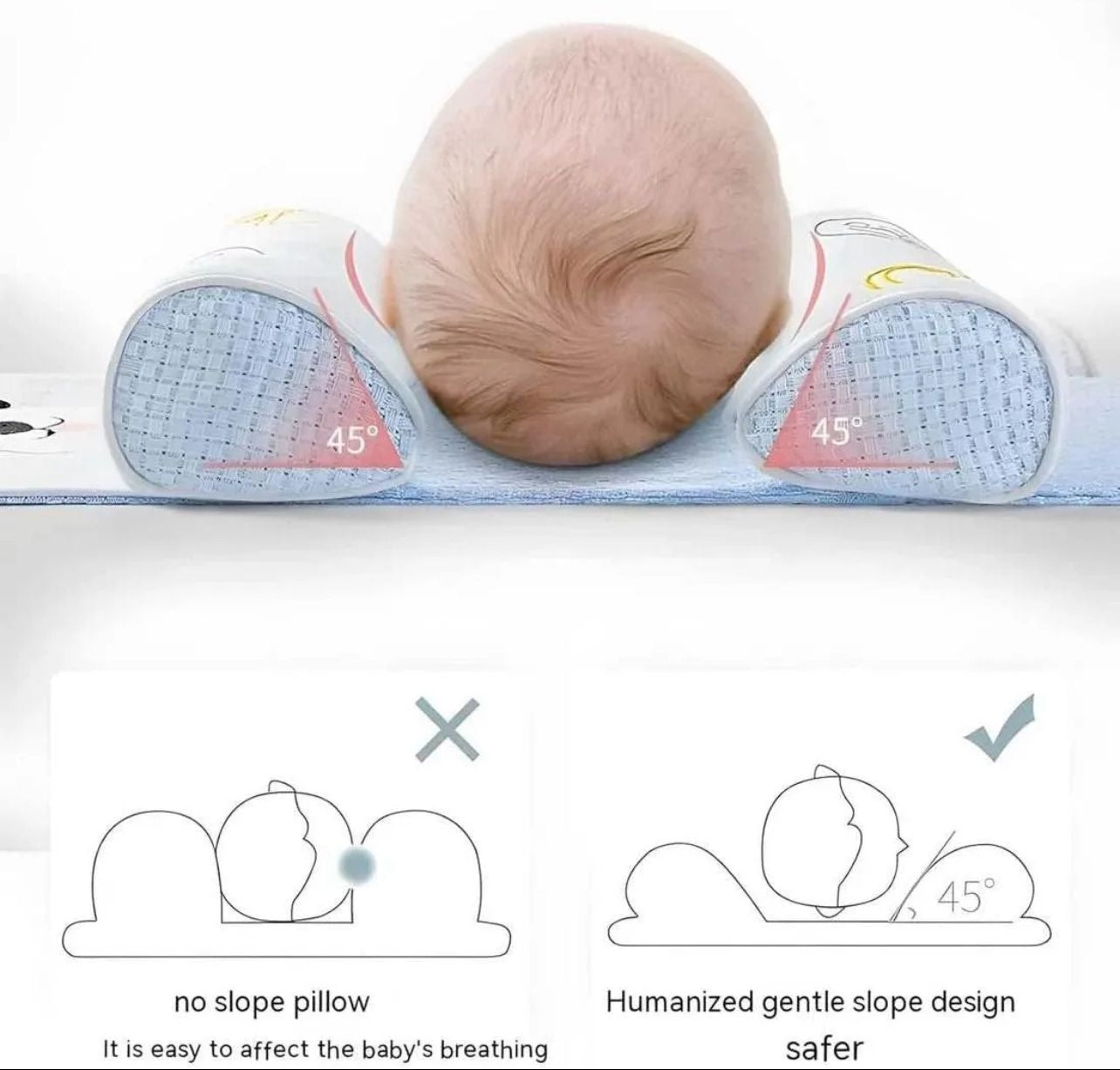 Adjustable Infant Newborn Baby Head Shaping Pillow