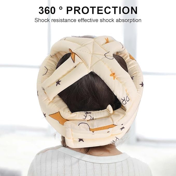Breathable Head Protector for Infants and Toddlers,No Bumps Cushion Cap for Crawling,Running,Playing,Soft Protective