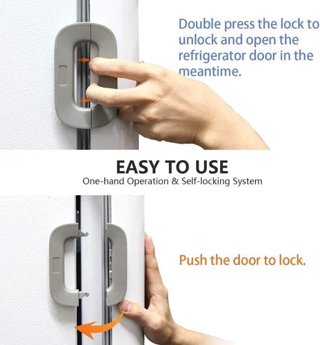 Child Safety Fridge Lock – Self Adhesive Baby Proof Lock for Refrigerator