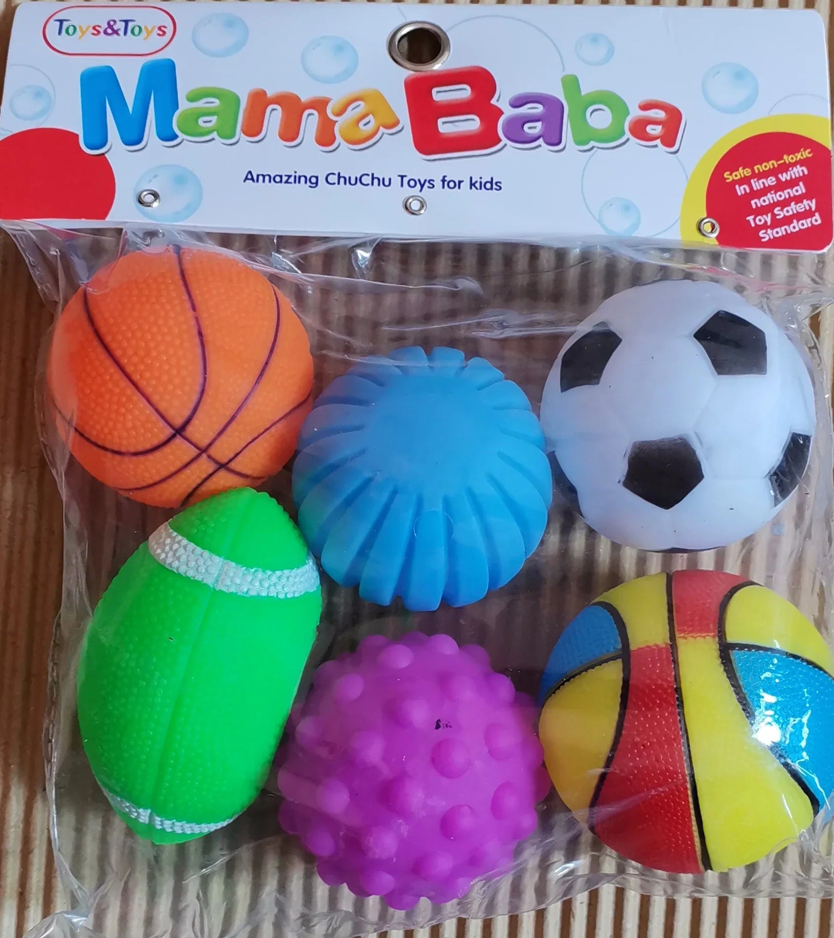 Cute  Chu Chu 6PCS Soft Natural Rubber Float Squeeze Sound Squeaky Bathing Toy for Newborn Baby