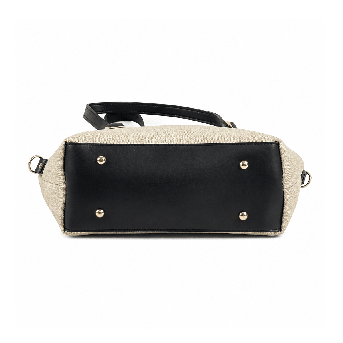 Bucket Canvas Bag Beige & Black
