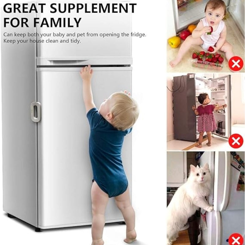 Child Safety Fridge Lock – Self Adhesive Baby Proof Lock for Refrigerator