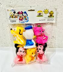 Cute  Chu Chu 6PCS Soft Natural Rubber Float Squeeze Sound Squeaky Bathing Toy for Newborn Baby