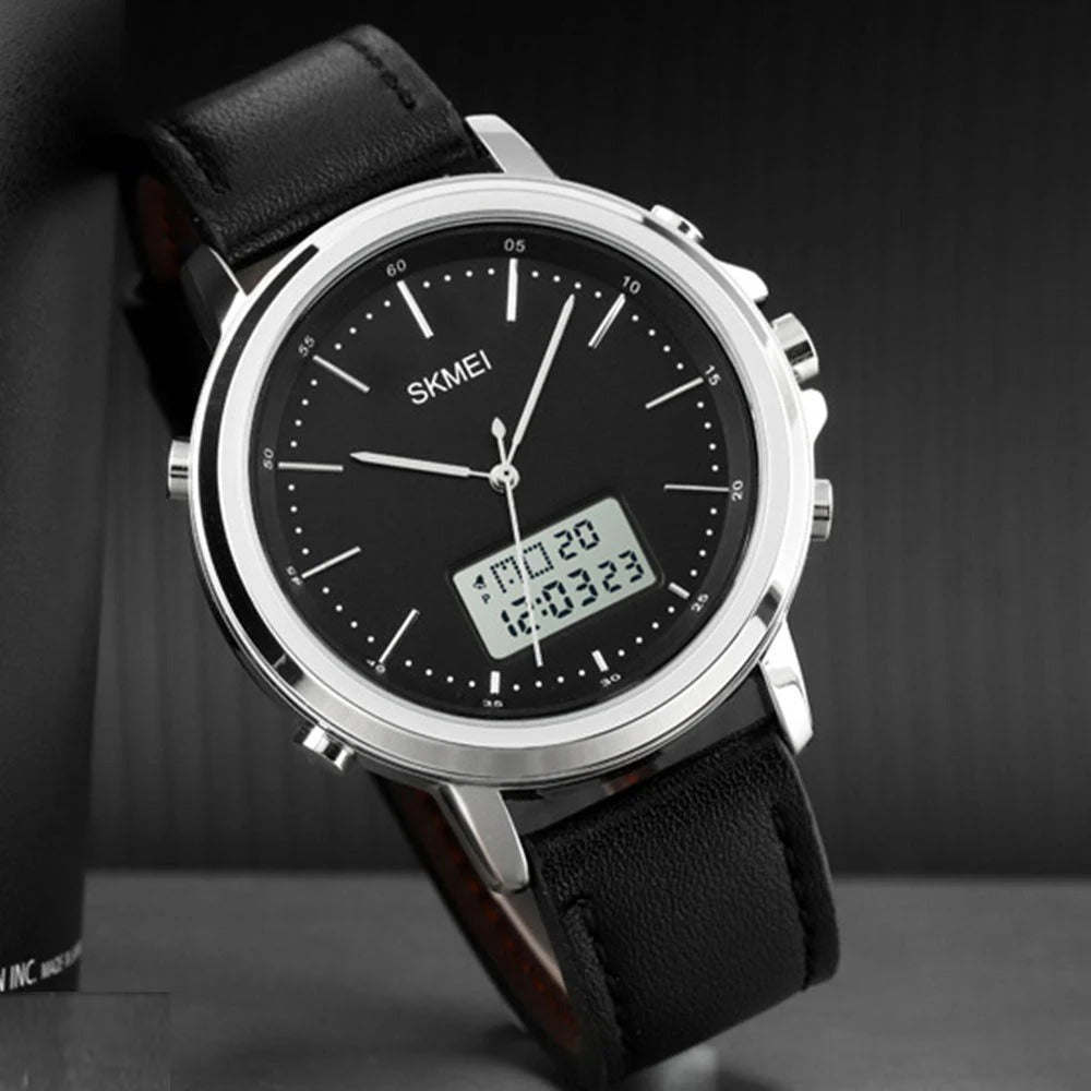 SKMEI WATCH FOR MEN'S BRANDED WATCH DUAL TIME  STRAP