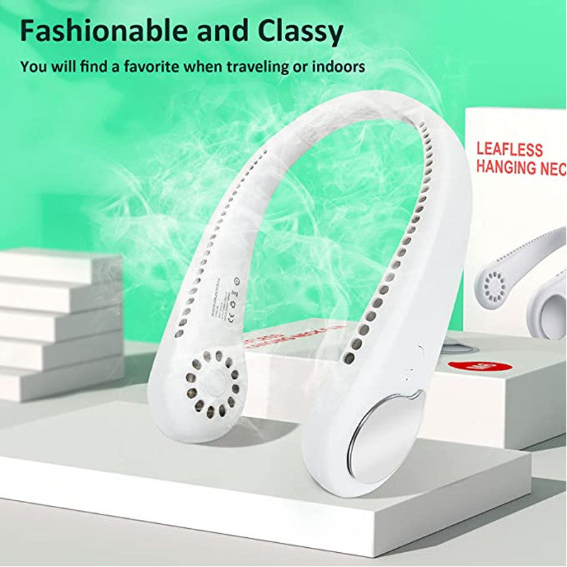 Bladeless Neck Fan with 360° Airflow Portable Hands Free Small USB Fan