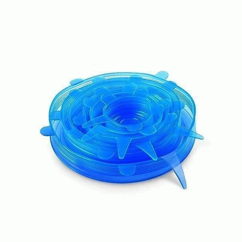 Silicone Stretch Lids and Reusable Bowl Covers 6 Pcs Set