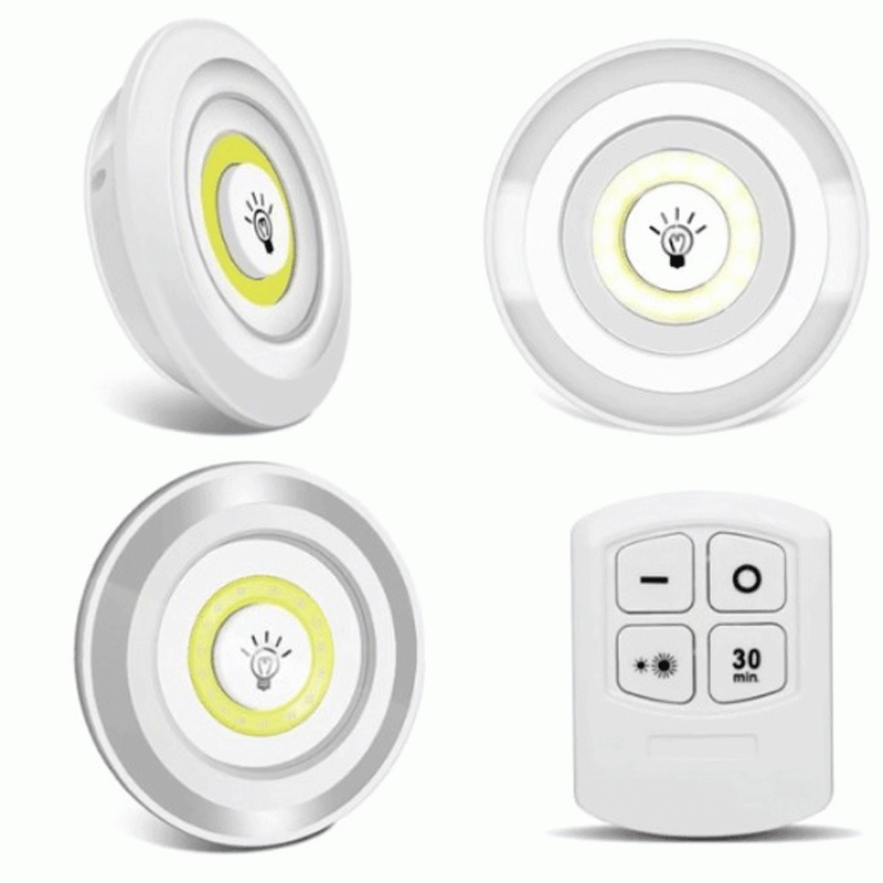 LED Light With Remote Control Operated Pack of 3