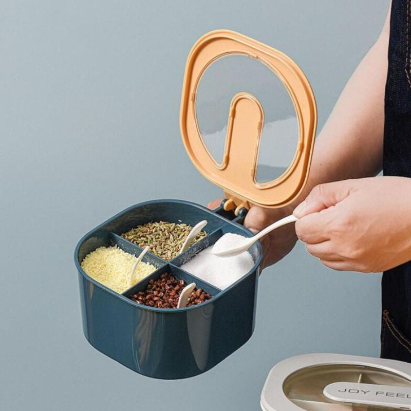 Spice Box 4 in 1 - Modern Grid Spices Box