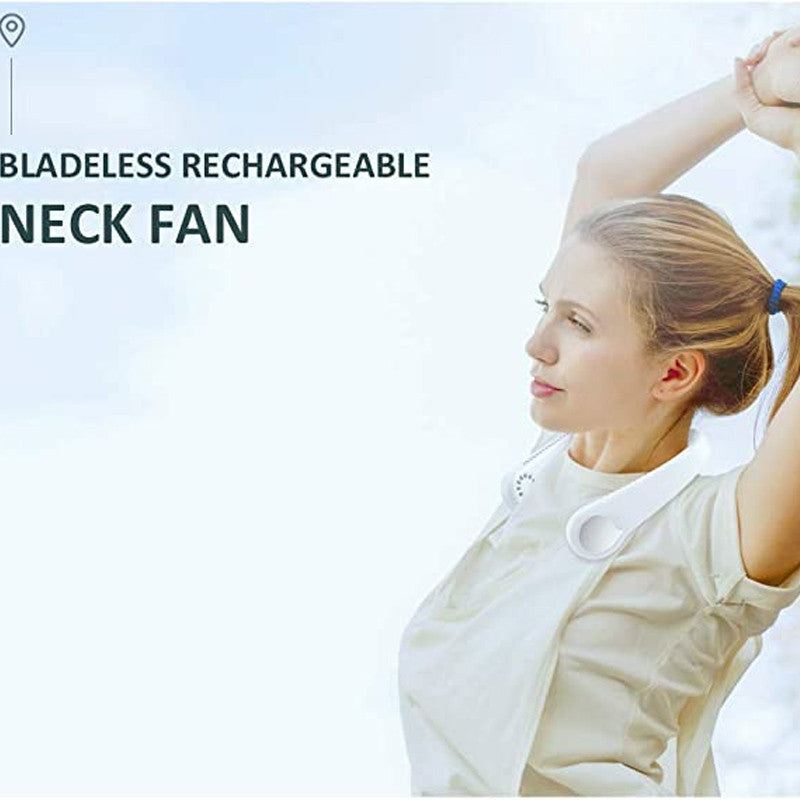 Bladeless Neck Fan with 360° Airflow Portable Hands Free Small USB Fan