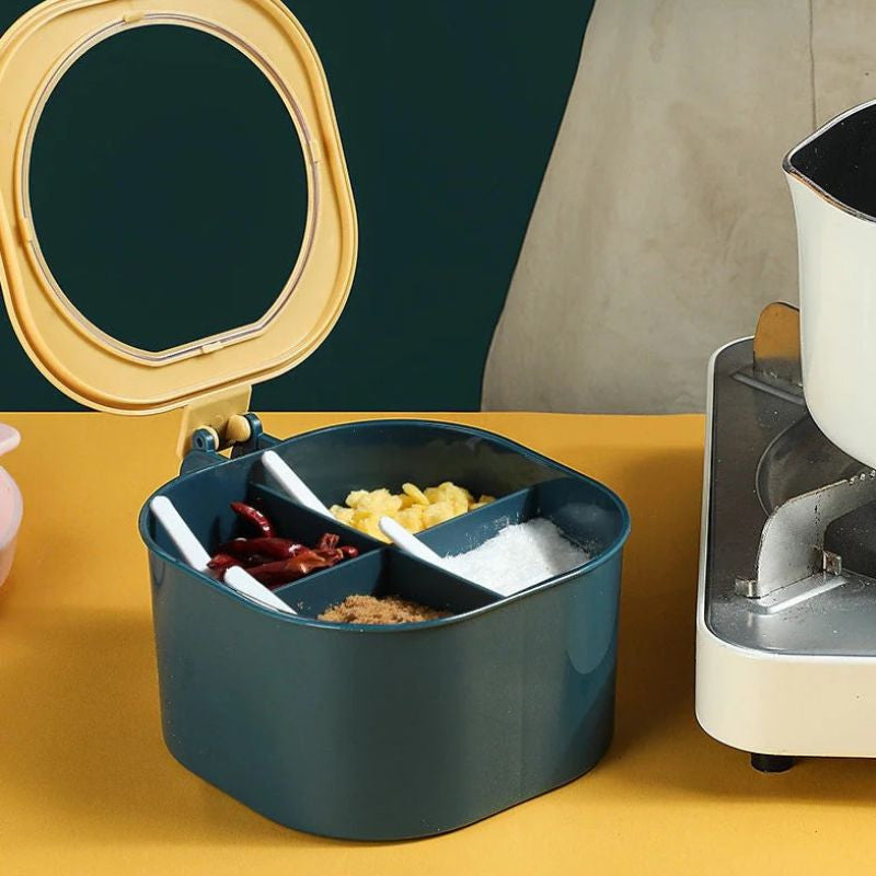 Spice Box 4 in 1 - Modern Grid Spices Box