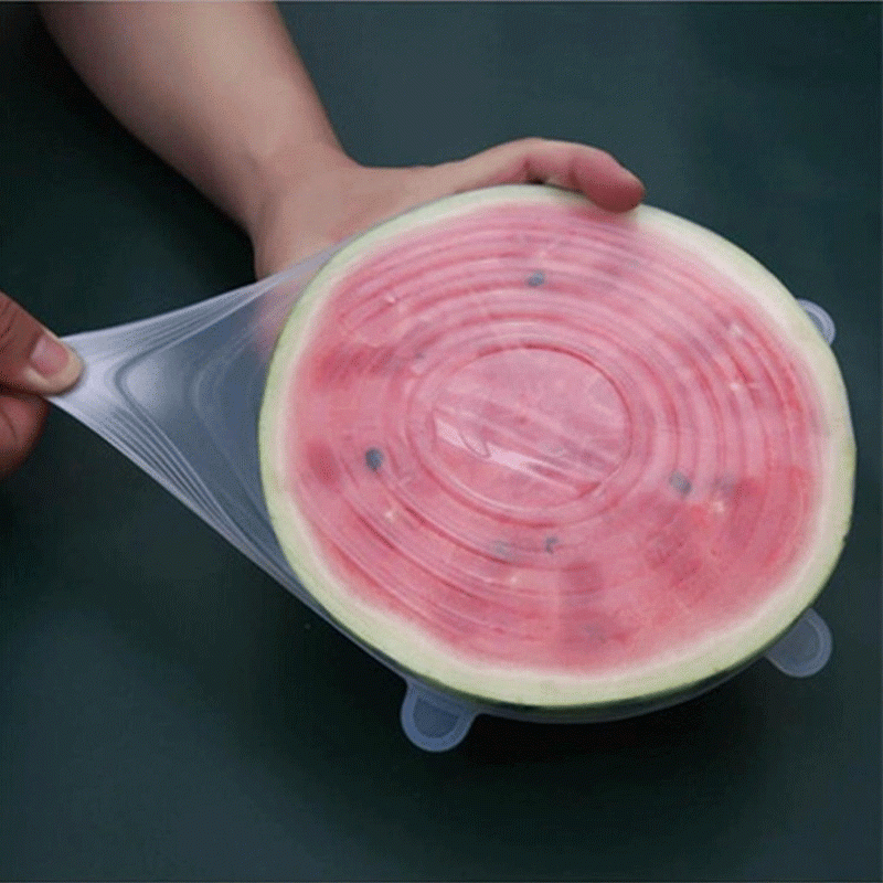 Silicone Stretch Lids and Reusable Bowl Covers 6 Pcs Set