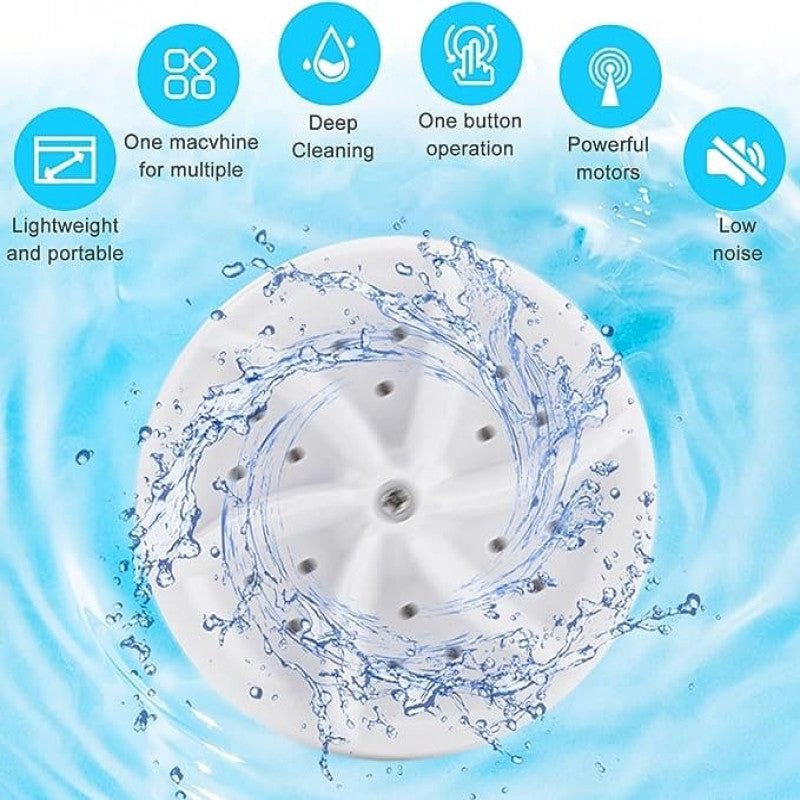 Mini Ultrasonic Turbine 2 in 1 USB Portable Washer
