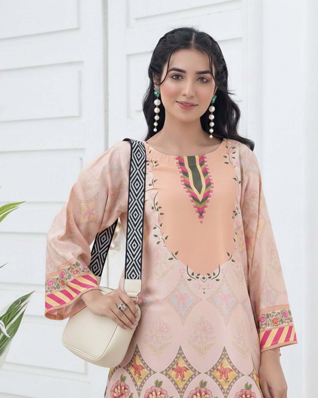 Messenger Shoulder Bag Beige